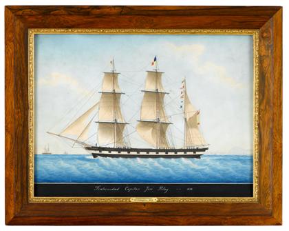 Appraisal: Joseph Honore Maxime Pellegrin French - the spanish ship fraternidad