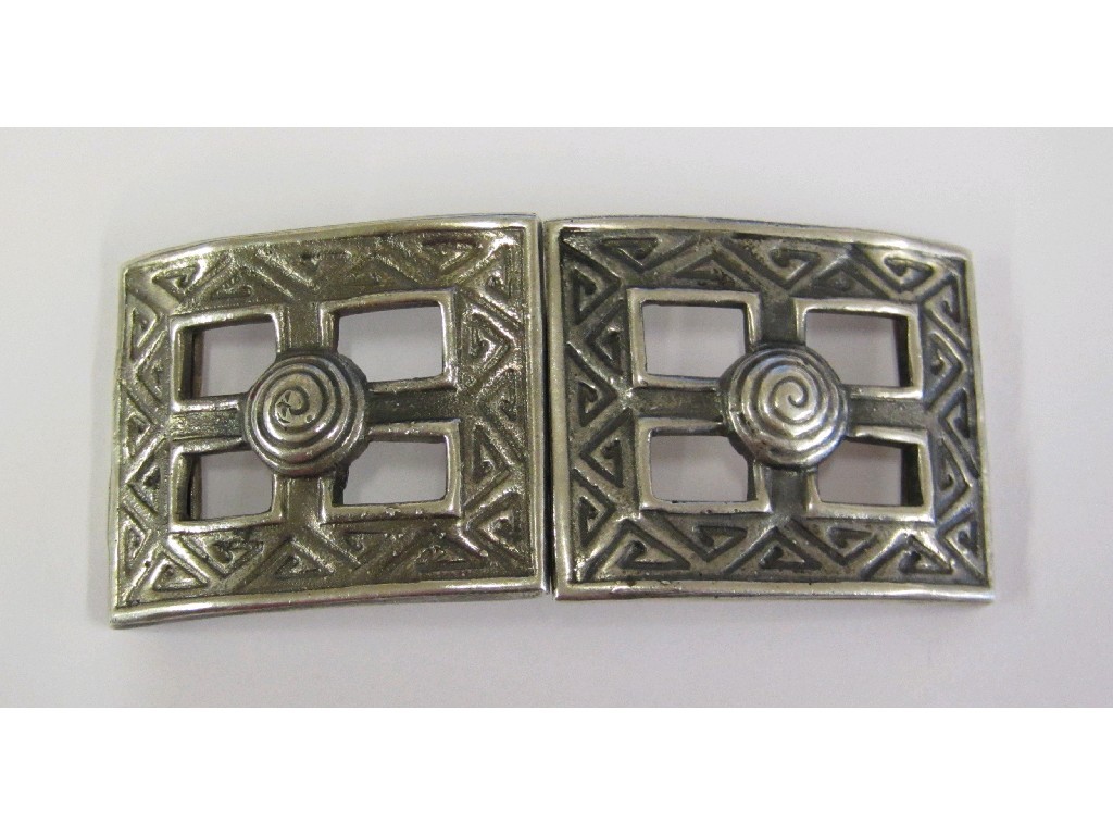 Appraisal: Alexander Ritchie silver buckle each section x cm approximately Stamped