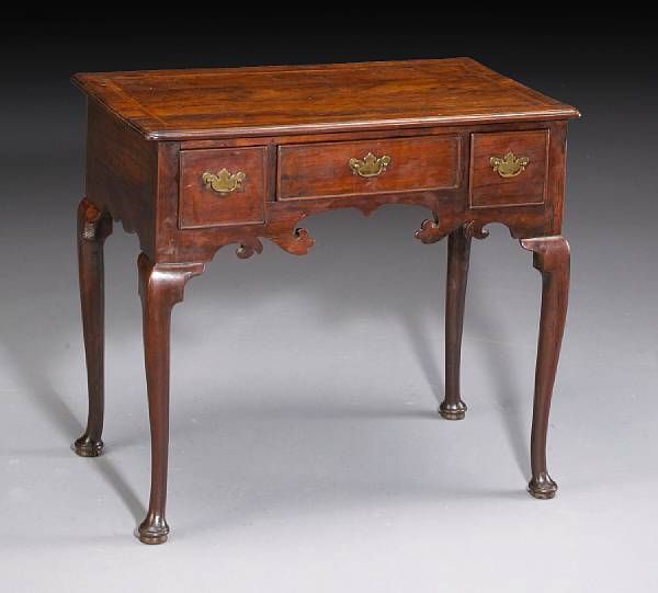 Appraisal: A George II inlaid yew dressing table third quarter th