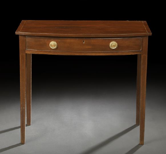 Appraisal: George III-Style Mahogany Side Table late th century the bowed