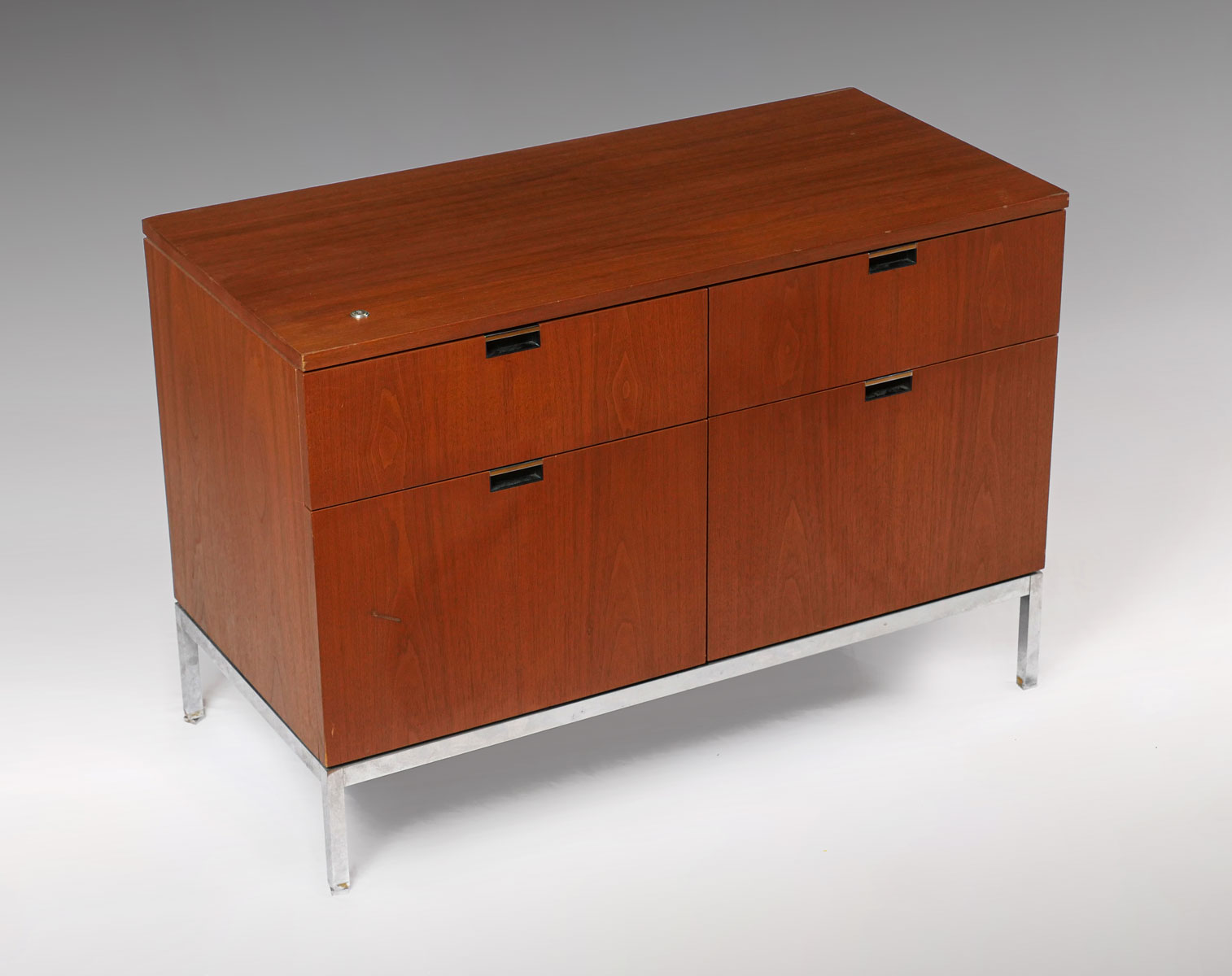 Appraisal: MID CENTURY MODERN HERMAN MILLER STYLE FILING CABINET Drawer locking