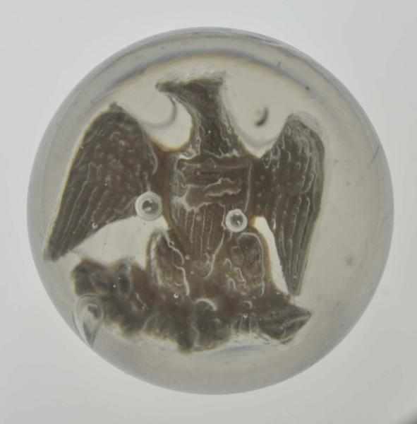 Appraisal: Eagle with Shield Sulphide Marble Description Shield on chest with