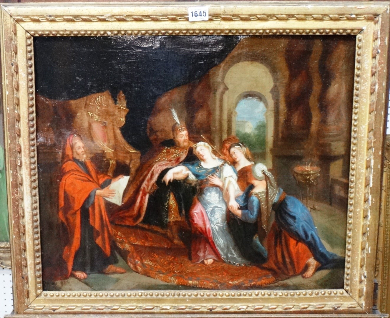 Appraisal: Manner of Rubens The Judgement of Solomon oil on canvas