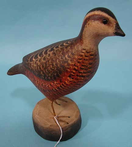 Appraisal: Standing Bobwhite on wood stand by Ken Kirby