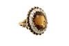 Appraisal: LADY'S RING - One K yellow gold and platinum antique