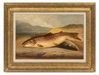 Appraisal: Henry Leonidas Rolfe British - Trout on a River Bank