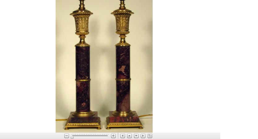 Appraisal: Pair of Louis XVI style gilt metal and rouge marble