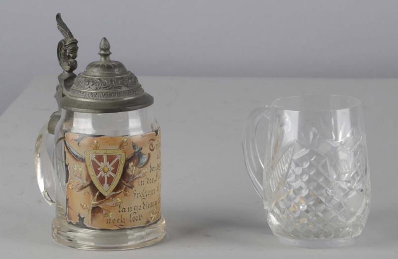 Appraisal: Lot of Fancy Beer Mugs Including - Crystal beer mug