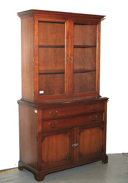 Appraisal: A George III style mahogany breakfront cabinet height ft in