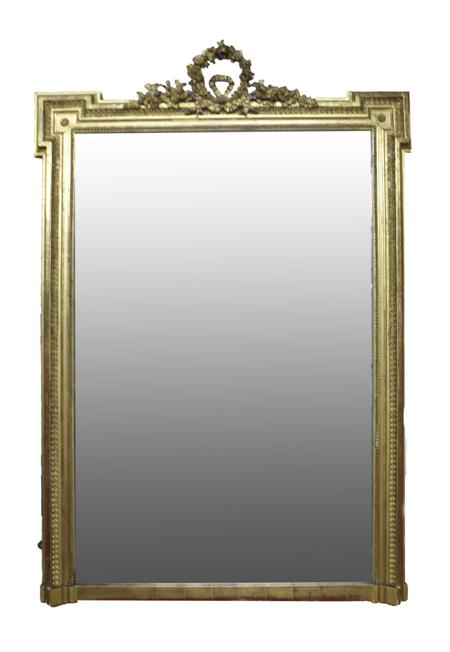 Appraisal: VICTORIAN GILTWOOD AND GESSO WALL MIRROR LATE TH CENTURY the