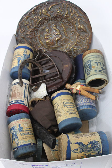 Appraisal: MISCELLANEOUS ITEMS to include Edison Bell phonograph cylinders and an