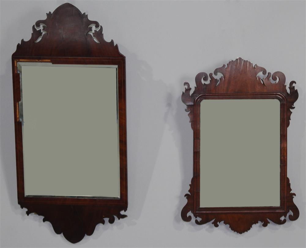 Appraisal: TWO GEORGE III MAHOGANY MIRRORS third quarter to late th