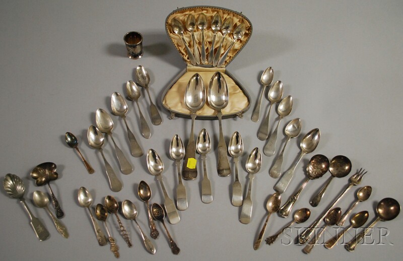 Appraisal: Group of Assorted Coin and Sterling Silver Flatware including a