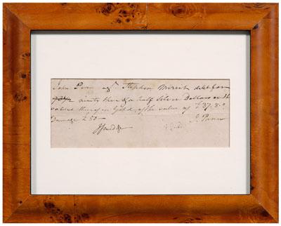 Appraisal: John Penn manuscript document - North Carolina signer of the