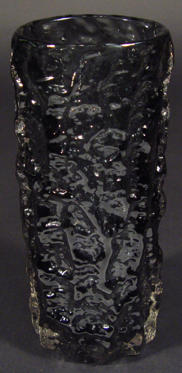 Appraisal: Whitefriars pewter bark glass vase cm high