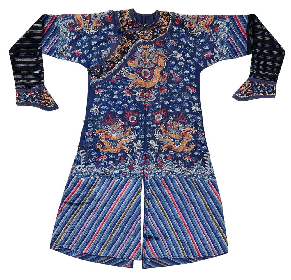 Appraisal: Blue Court Robe Chinese late th early th century summer-weave