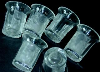 Appraisal: LALIQUE FRANCE SHOT GLASSES Lalique France shot glasses Approximately H