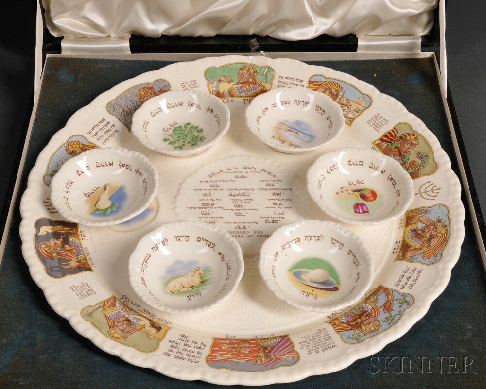 Appraisal: Royal Cauldon Bone China Seder Set after illustrations by Eric