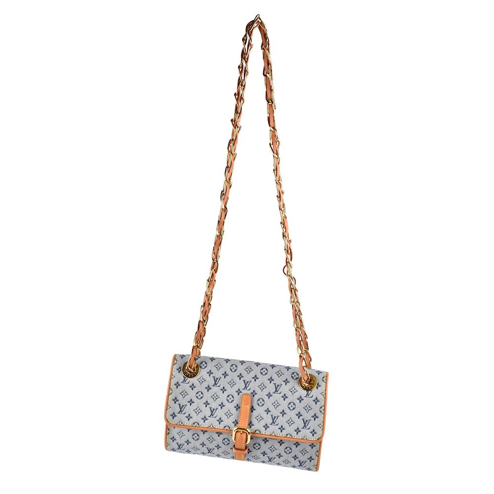 Appraisal: Louis Vuitton Blue Monogram Idylle Camille Bag Louis Vuitton Blue