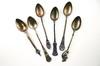 Appraisal: DEMITASSE SPOONS - Lot of six demitasse spoons four are