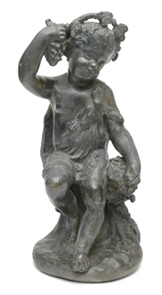 Appraisal: A CAST LEAD ALLEGORICAL SCULPTURE OF AUTUMN Manufactured by H