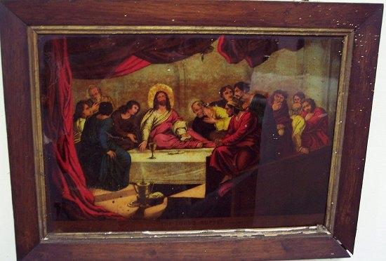 Appraisal: after James BatemanThe Lord's Supperprint under glass cm x cm