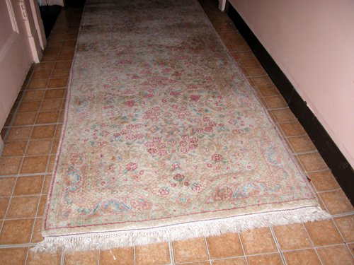 Appraisal: Title Oriental Long Hall Rug Medium carpet Dimensions x inches