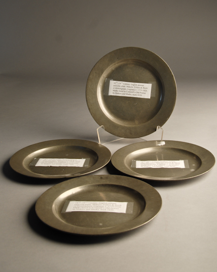 Appraisal: Four th th C English Pewter Plates by Villers Birch