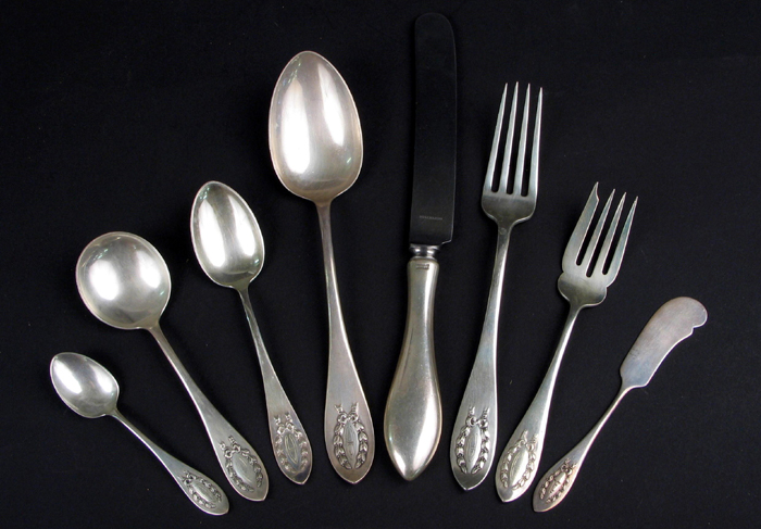 Appraisal: A PIECE SHREVE CO STERLING SILVER FLATWARE SET in the