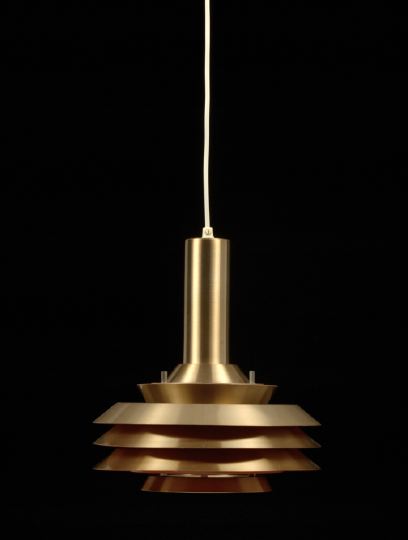 Appraisal: Danish Modern Brushed Copper Ceiling Nova Pendant Lamp ca designed