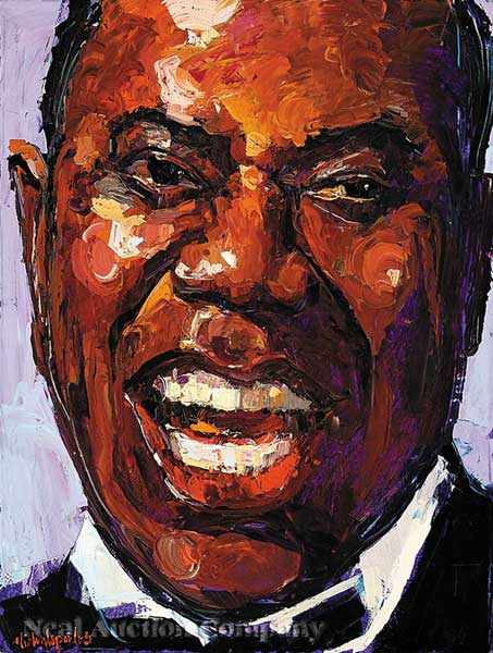 Appraisal: James Michalopoulos American New Orleans b Louis Armstrong Study for