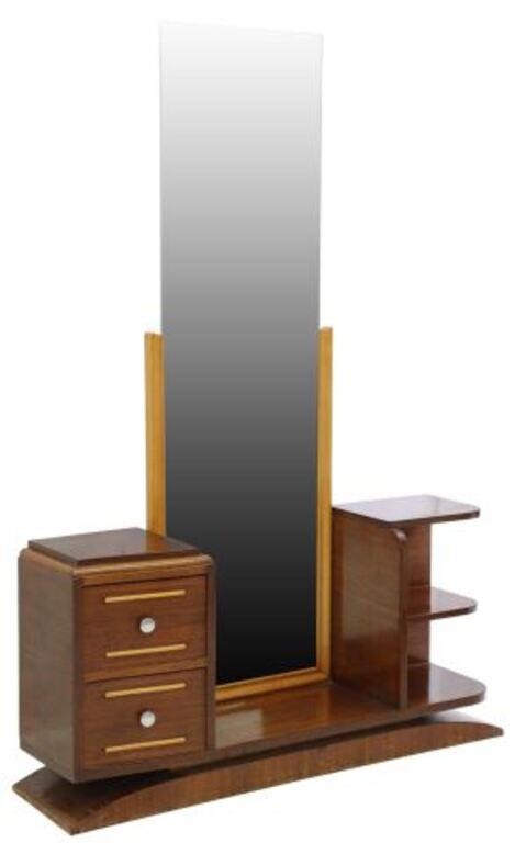 Appraisal: Art Deco rosewood and maple vanity dressing table c s