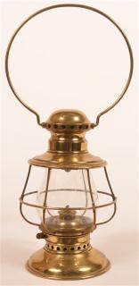 Appraisal: Dietz Brass Railroad Lantern Bail handle wire guard flared font