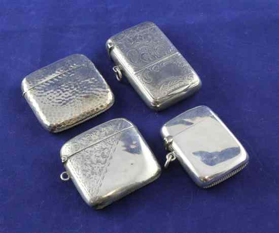 Appraisal: An Edwardian silver combined snuff box vesta case of rectangular