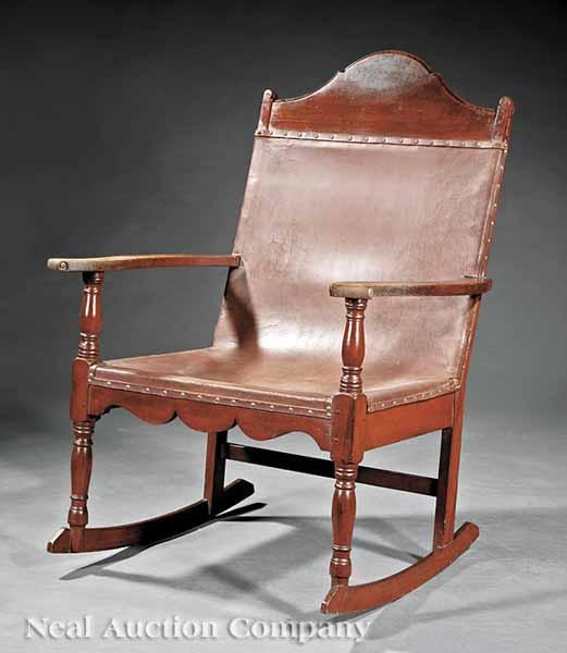 Appraisal: An American Classical Cherrywood Armchair c possibly Louisiana arched crest