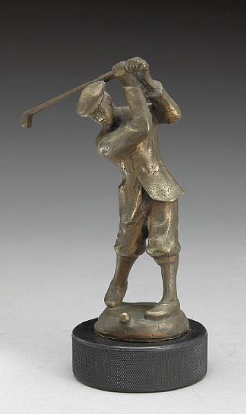 Appraisal: A golfer mascot after E Bregeon replica bronze in high