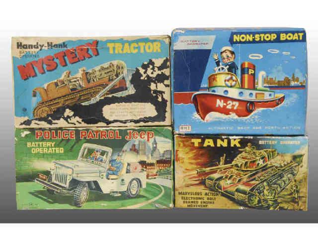 Appraisal: Lot of Japanese Vehicle Toys with Orig Boxes Description Includes