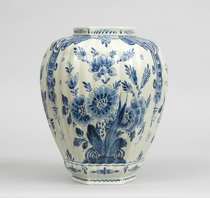 Appraisal: Old Delft Vase Netherlands circa th Century Beautiful example of