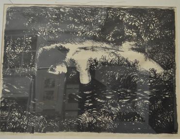 Appraisal: HERMIA BOYD FIGURE IN A GARDEN LITHOGRAPH X CM HERMIA