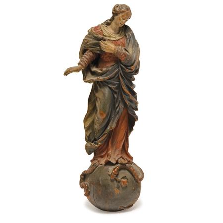 Appraisal: Continental Polychrome Wood Figure Estimate -