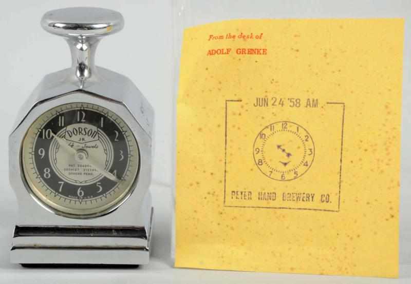 Appraisal: Peter Hand Brewery Co Time Stamp Manufactured by Dorsin Junior