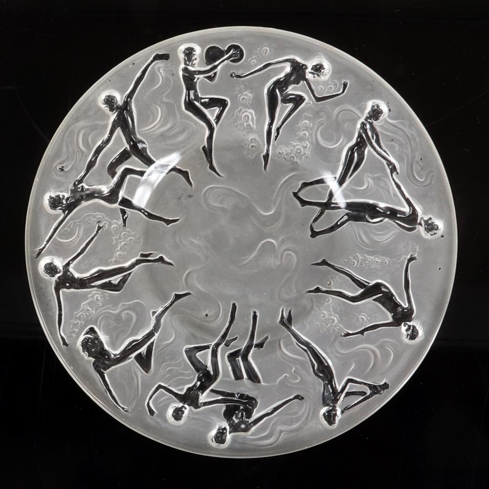 Appraisal: DANCING NYMPHS GLASS SERVING PLATE BY PHOENIX CONSOLIDATED GLASS CO