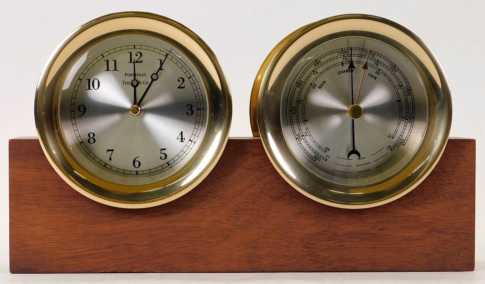 Appraisal: Tiffany and Co Portfolio Clock and Barometer Set United States