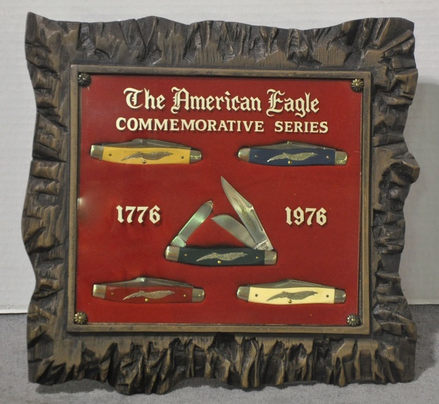 Appraisal: Set of American Eagle Commemorative Folding KnivesIn frame Five knives