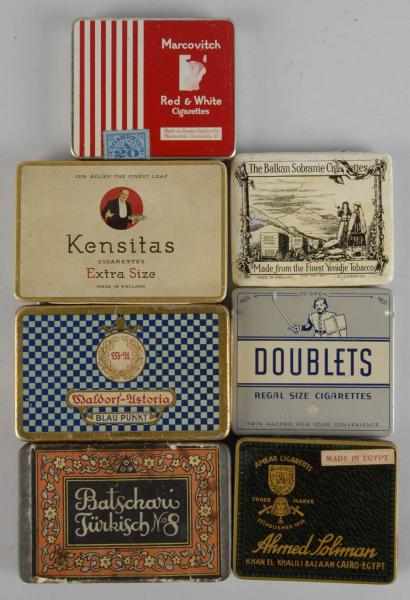 Appraisal: Lot of Flat Pocket Cigarette Tins Condition Excellent Size Largest