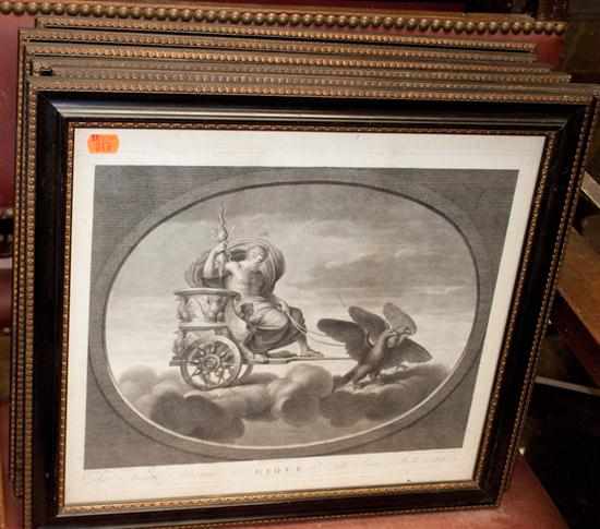 Appraisal: Six classical themed framed prints Estimate - No condition report