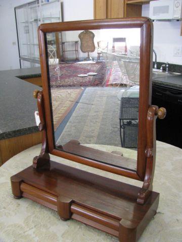 Appraisal: Mahogany Dressing Mirror double drawer