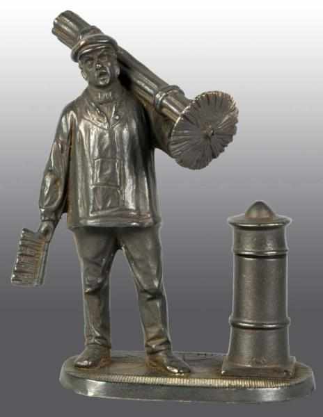 Appraisal: Bronze Zimmermann Chimney Sweep Match Holder Description Match striker on