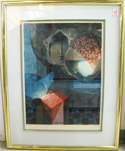 Appraisal: SUNOL ALVAR COLOR LITHOGRAPH Spain born untitled in by in