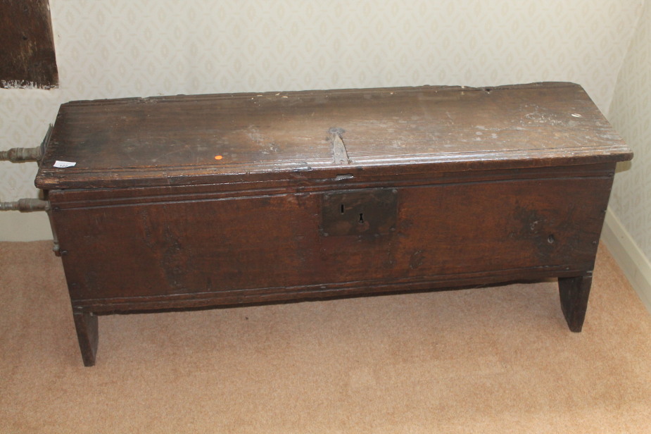 Appraisal: A thC oak sword chest cm wide cm deep cm